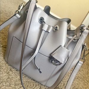 Authentic Michael Kors Gray Leather Purse